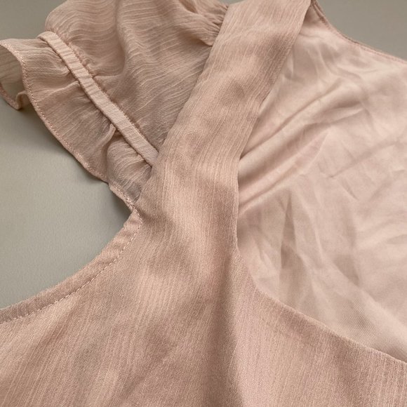 OAK + FORT Cropped Blouse Top in Beige - Picture 2 of 5